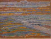 Piet Mondrian Piet Mondrian, View from the Dunes with Beach and Piers oil painting